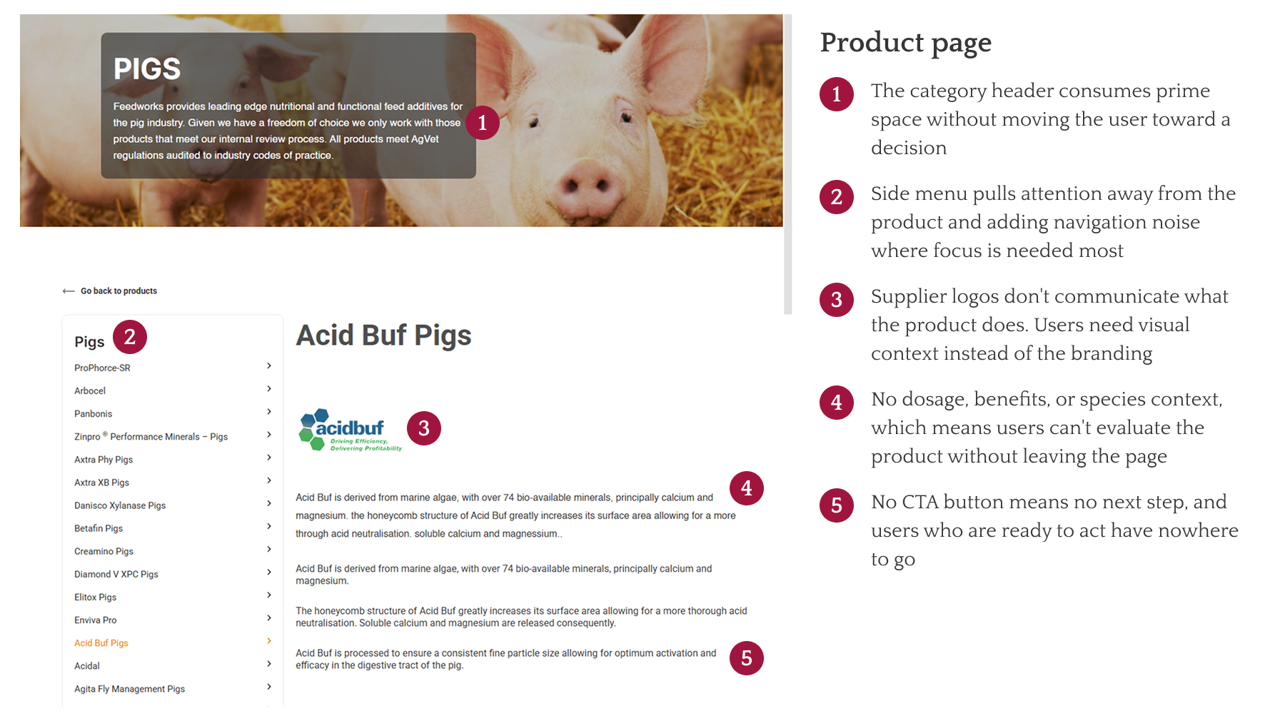 Heuristics Evaluation for the Product page